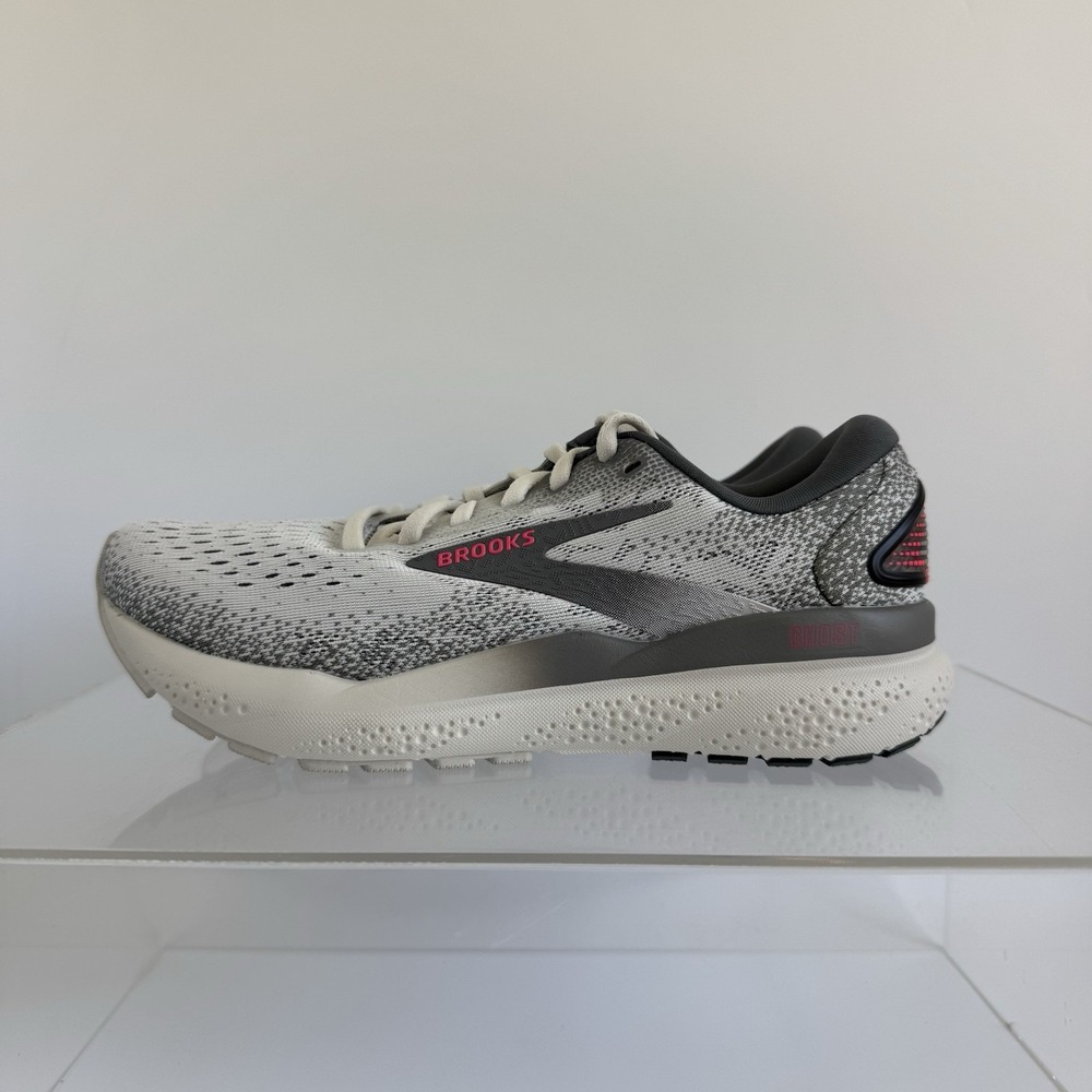 Brand New Brooks Ghost 16 1204071B006 Grey Pink Running Shoes Women's Size 12
